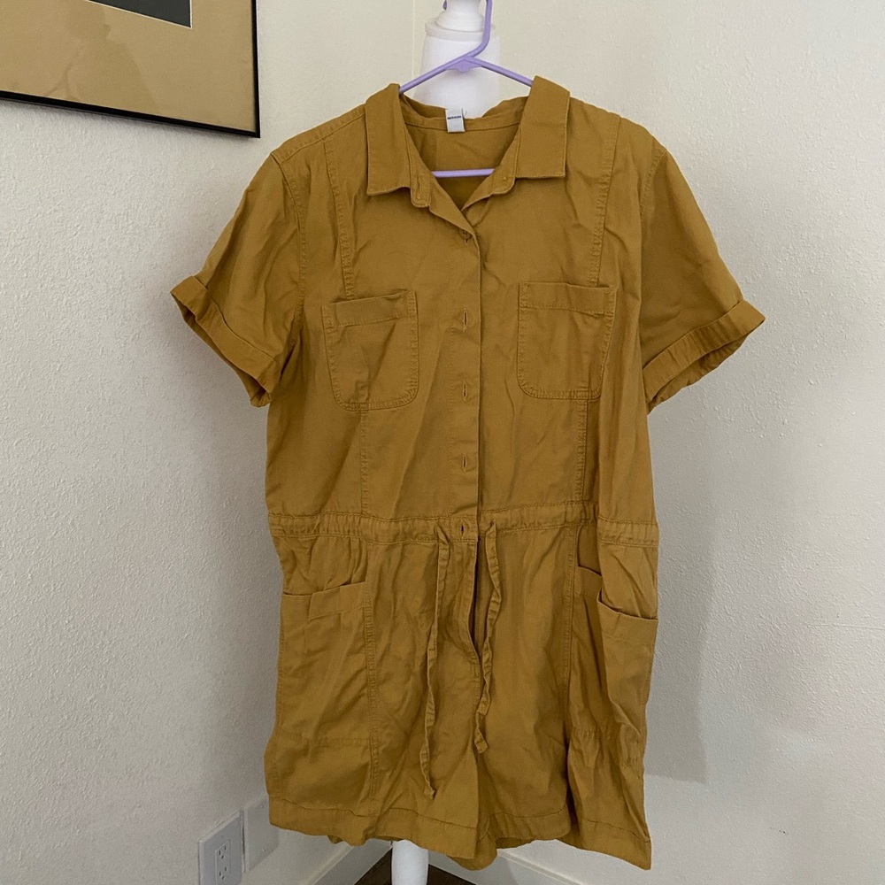 Mustard Shorts Jumpsuit